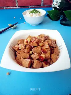 Fish and corn tofu