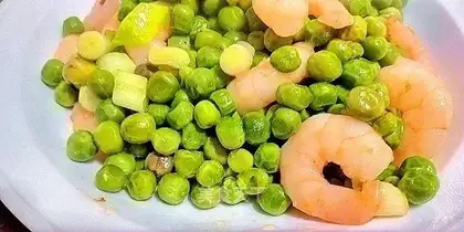 Shrimp green beans