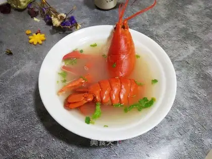 Lobster shell soup