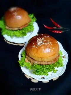 It's a red pork burger