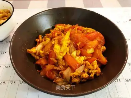 Tomato fried eggs