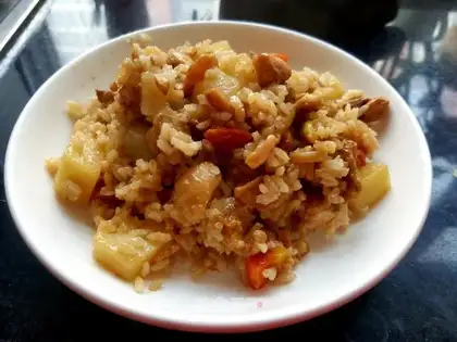 Potato chicken gravy