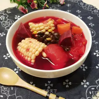 Soup with a red head