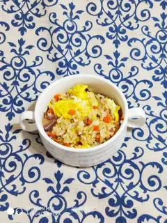 Onion egg fried rice