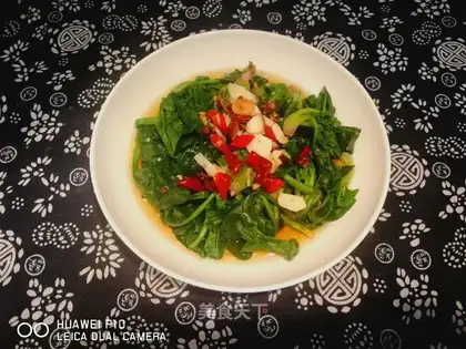 Oily spinach