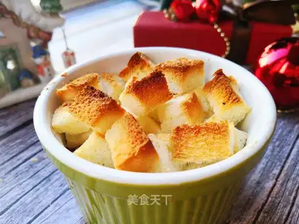 Toast egg pudding