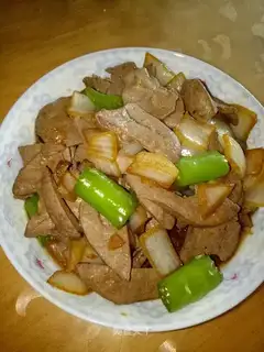 Onion fried liver