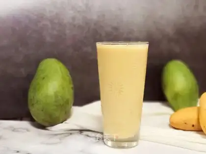 Bean mango milkshake