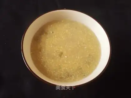 Corn dung green bean congee