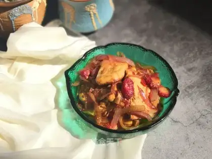 Onion fried tofu