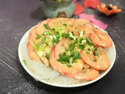 Garlic fan shrimp