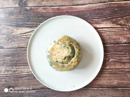 Skinned pickle egg pie