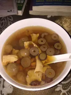 Fish cinnamon round date soup