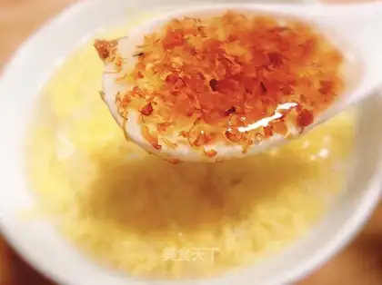Rice and egg soup