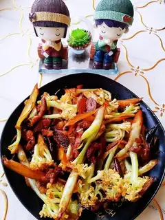 Fired organic vegetables
