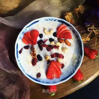 Milk oatmeal bowl