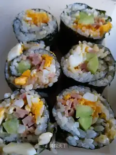 Delicious sushi rolls