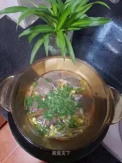 Duck blood, soybean soup