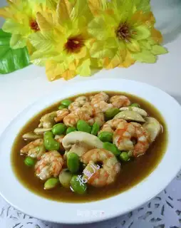 Curry mushroom shrimp