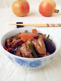 Chicken leg of mushrooms