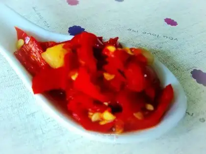 Homemade chopped pepper