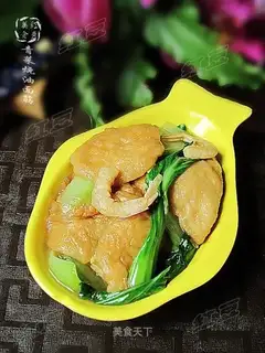 Braised vegetable gluten in oil
