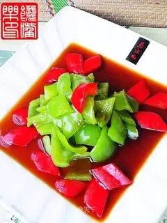 Green pepper in oyster sauce