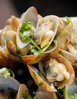 Fried clams with original onion and ginger