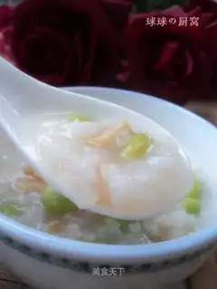 edamame and scallop porridge