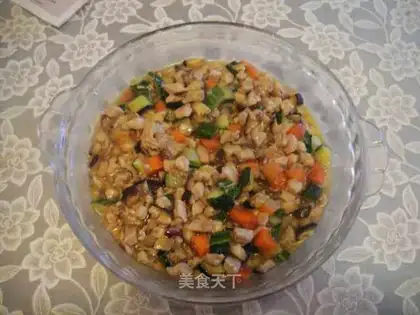 stir-fried pork with vegetarian trimmings