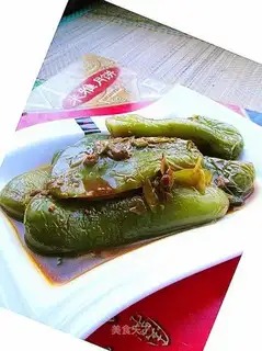 Braised green pepper in soy sauce