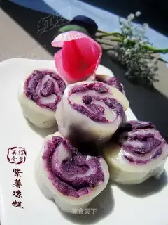 Purple potato jelly cake