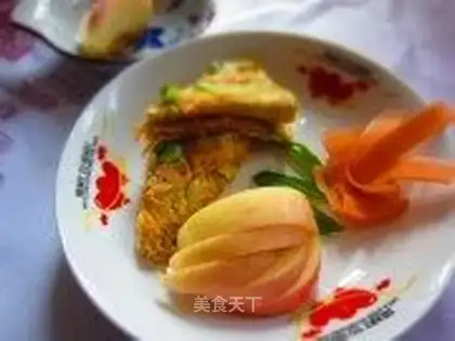 Mixed vegetable egg cake