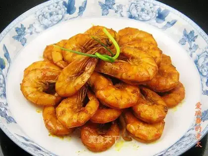 Curry prawns