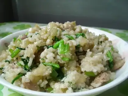 Fried Rice with Pork and Vegetable