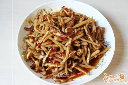 stir-fried shredded squid with spicy sauce