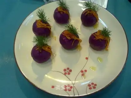 Honey orange purple potato balls