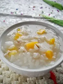 sweet potato and coix rice porridge