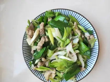 Meat and garlic