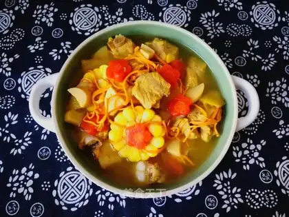 Mushroom corn ribs soup