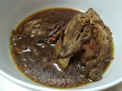 Worm and pigeon soup