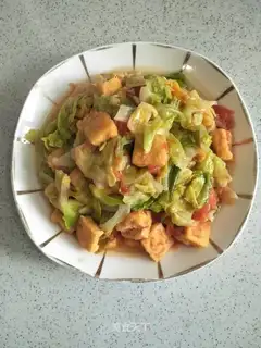 Tofu and cabbage