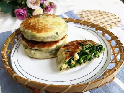 Mustard egg tofu pie
