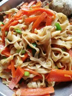 Carrot, veal of meat