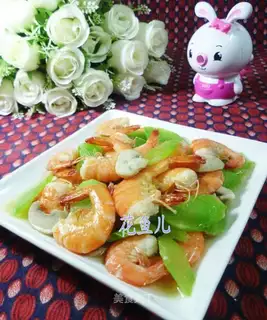 Fresh mushrooms and headless shrimp