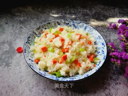 Pepper ham and sausage fried rice