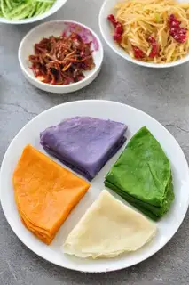 Colored pancakes