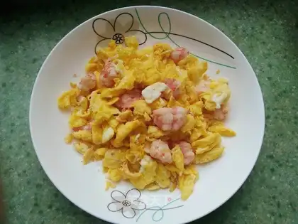 Shrimp fried eggs
