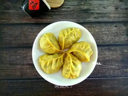 Corn pasta eggs and fried dumplings