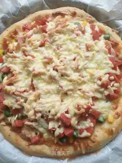 Ham sausage pizza